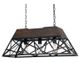 Cal® Lighting & Accessories Antonio 3-Light Black/Wood Chandelier-0