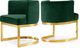 Meridian Furniture Gianna Green/Gold Velvet Dining Chair-1