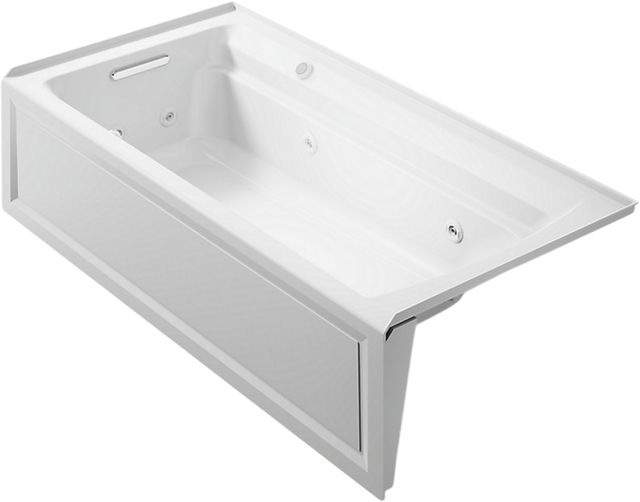 KOHLER® Archer® Ice Gray 72" x 36" Alcove Whirlpool Bath with Bask® Heated Surface - Left Drain-0