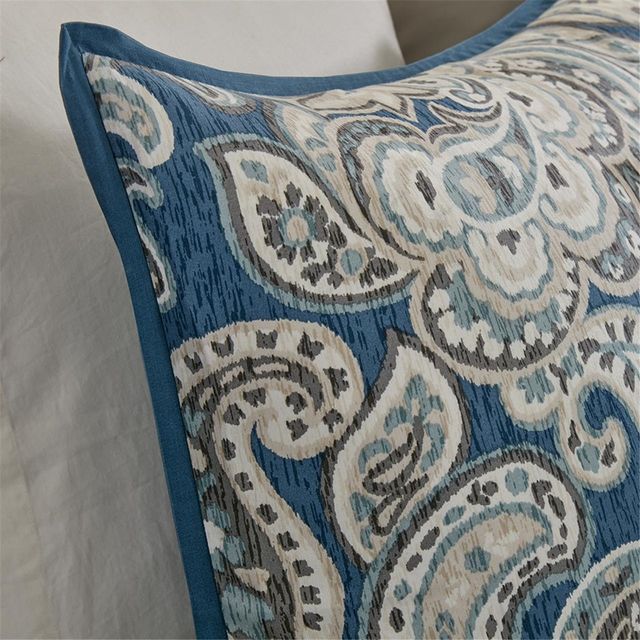 Olliix by Madison Park 7 Piece Blue Queen Gabby Comforter Set-4