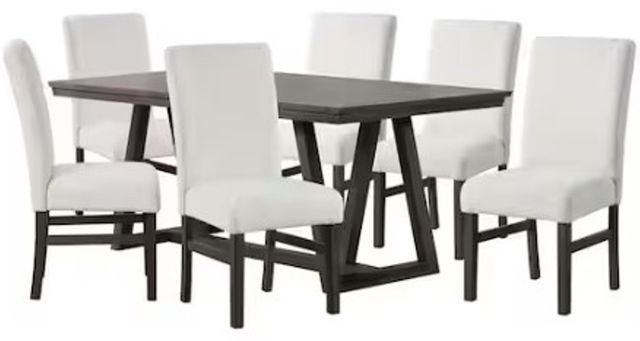 New Classic® Home Furnishings High Line 7-Piece Coffee/White Dining Set-0