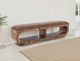 International Furniture Direct Balam Gray/Stained Brown Upholstered Bench-1