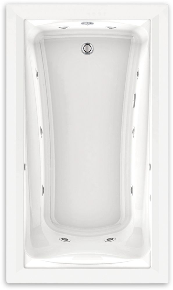 American Standard Green Tea White Drop In or Undermount Whirlpool Tub-0