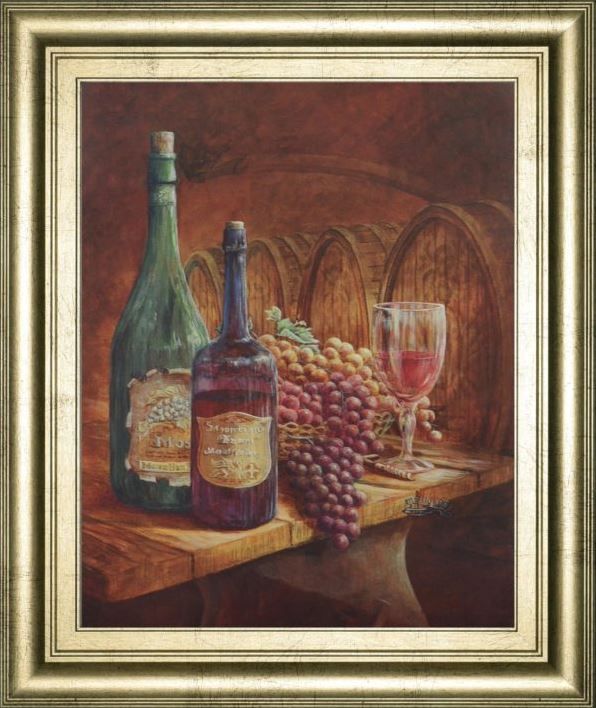 Classy Art Vintage Wine IV Framed Print Wall Art-0