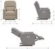 La-Z-Boy® Wynne Granite Power Rocking Recliner with Headrest and Lumbar-2