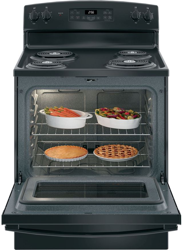 GE® 30" Black Freestanding Electric Range-2