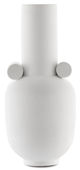 Currey & Company Happy 40 Long Textured White Vase-0