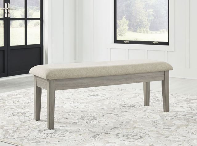 Signature Design by Ashley® Parellen Beige/Gray Upholstered Storage Bench-4