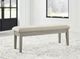 Signature Design by Ashley® Parellen Beige/Gray Upholstered Storage Bench-4