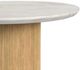 Elements International Sylvie White 22" Faux Marble Top End Table with Natural Base-2
