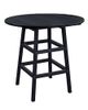 Outdoor 5 Piece Dining Set - 40" Round Counter Height Table with 4 Chairs - Black-3