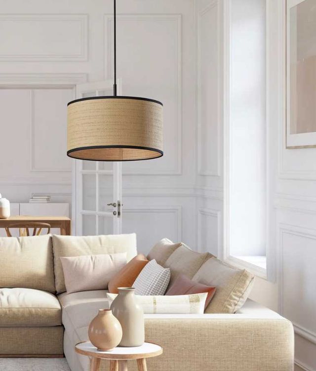 Adesso® Harvest Black Drum Pendant-3