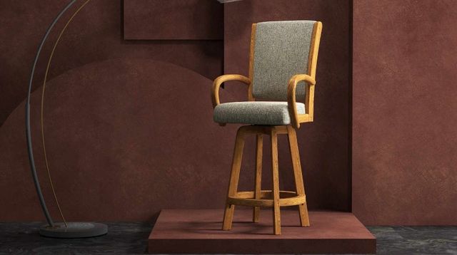Chromcraft Customizable Camryn Swivel Bar Height Dining Stool-1