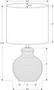 Monarch Specialties Inc. White Resin Table Lamp -1