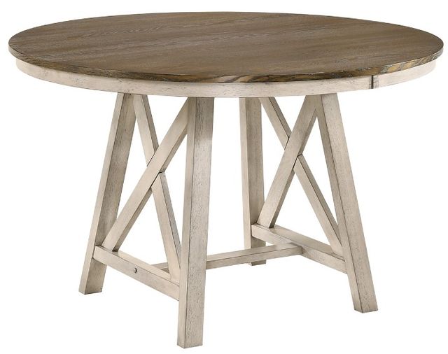 American Wholesale Furniture Somerset Brown/Vintage Creme Dining Table-0