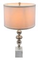 A & B Home Silver/White Table Lamp-2