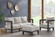 Elements International Playa Dark Gray/Olefin Beige Fabric/Metal Outdoor Sofa-1