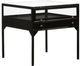 Four Hands Shadow Glass Top End Table with Black Base-0