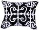 A & B Home Black/White 20" Embroidered Throw Pillow-0