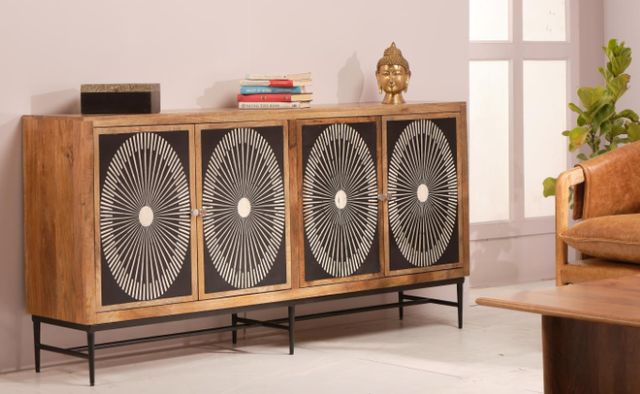 Jaipur Furniture Bone Inlay Dione Brown Sideboard-3
