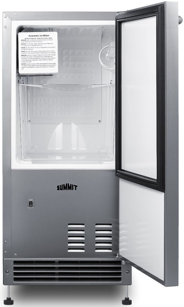 Summit® 15" 25 lb. Stainless Steel Ice Maker-1