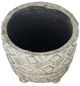 A & B Home 2-Piece Gray 10" Outdoor Footed Planter with Patterns Set-2
