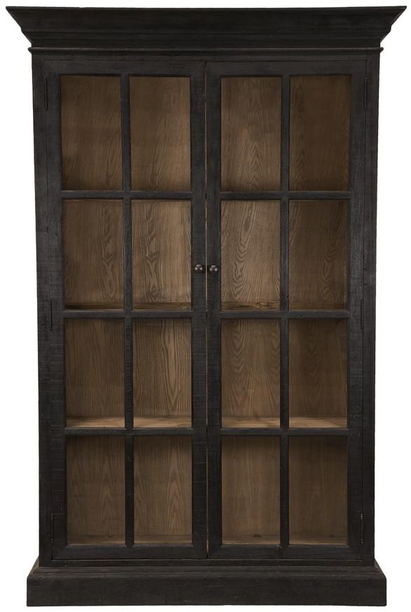Nest Home Collections Ebony Black Library Cabinet-2
