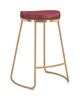 Zuo® Bree Burgundy and Gold Set of 2 Counter Stool-0