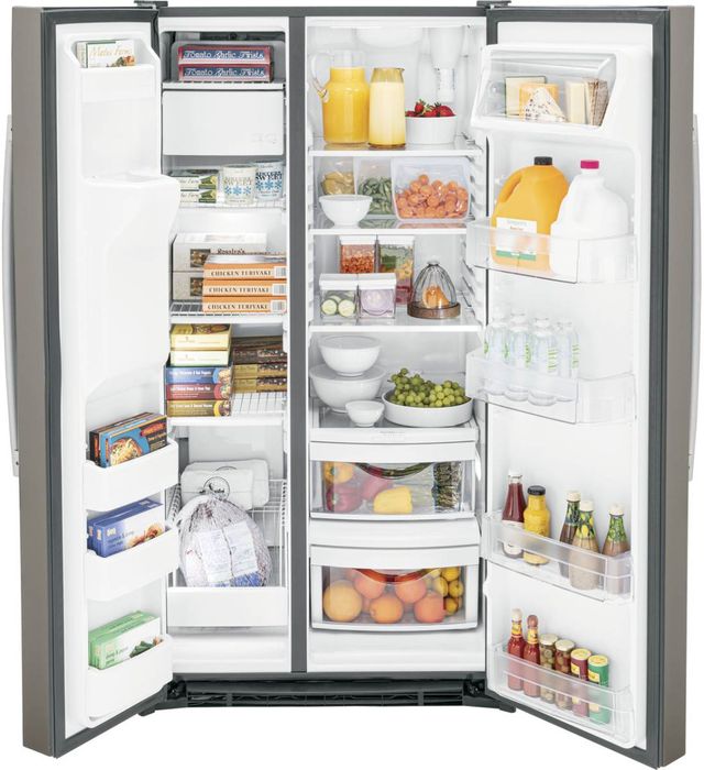 GE® 36" 25.3 Cu. Ft. Slate Side-by-Side Refrigerator-2