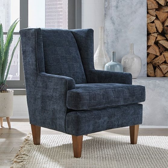 Best® Home Furnishings Customizable Field & Stream Home Sterling Wing Back Chair with Dark Walnut Legs-3