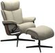Stressless® by Ekornes® Customizable Magic Medium Manual Recliner and Ottoman with Cross Base-0