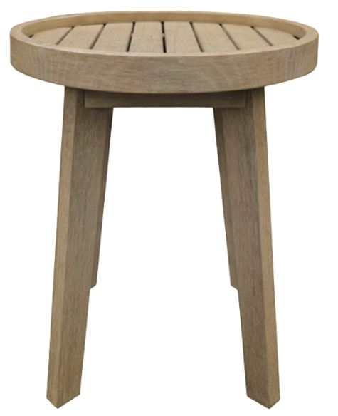 Signature Design by Ashley® Marina Sun Beige Wooden Outdoor End Table-1