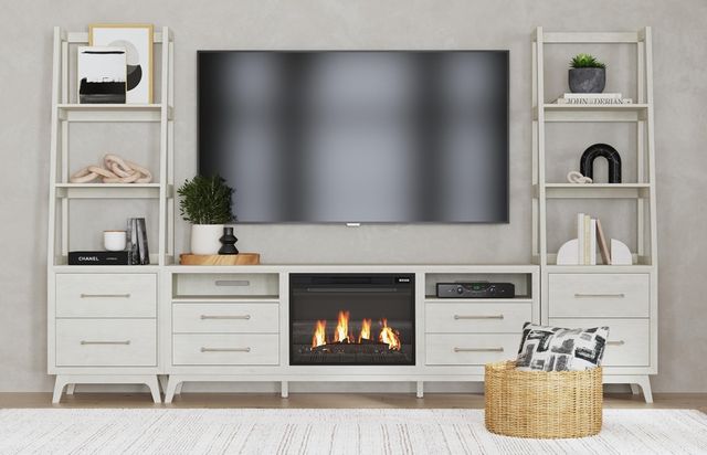 Elements International Westland Almond 71" TV Console with Fireplace Insert -1