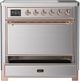 Ilve® Majestic III 36" Stainless Steel Pro Style Induction Range with Solid Door and Copper Trim-2