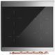 Ilve® Majestic III 30" Glossy Black Pro Style Induction Range with Solid Door and Copper Trim-4