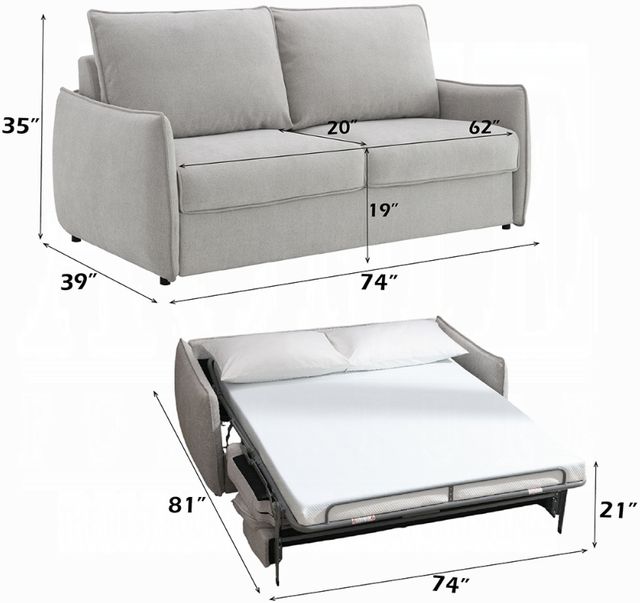 ACME Furniture Jinn Beige Sleeper Sofa-2
