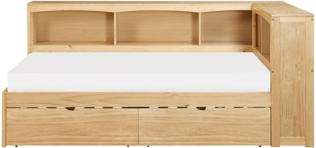 Homelegance® Bartly Natural Pine Youth Twin Bookcase Corner Storage Bed-2