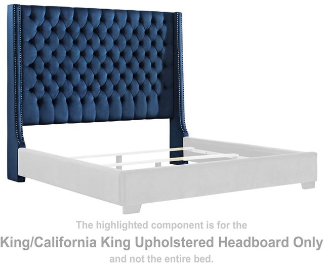 Signature Design by Ashley® Coralayne Blue King/California King Upholstered Headboard-2