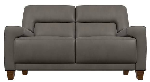 La-Z-Boy® Draper Pewter Leather Loveseat-1