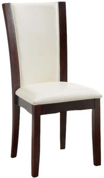 Furniture of America® Manhattan I 2-Piece White/Dark Cherry Side Chair Set-0