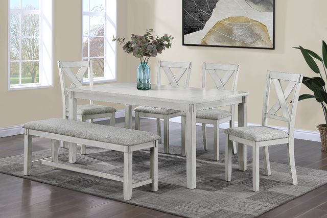 Crown Mark Clara Driftwood Dining Bench-1