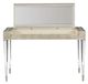 Caracole® Moment of Caracole Classic Soft Silver Leaf Vanity Table with Clarity Clear Base-4
