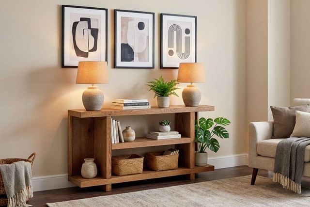 aspenhome® Latitude Brushed Bourbon Console Table-1