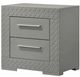Coaster® Ives Gray High Gloss Bedside Table-2
