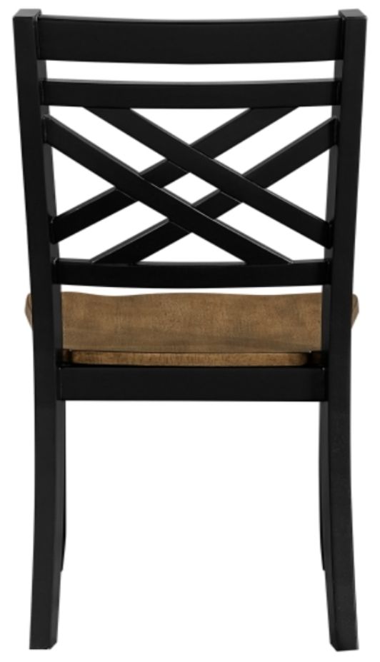 Homelegance® Tyler Black/Brown Side Chair-4