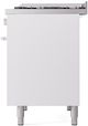 Ilve® Professional Plus II 40" White Pro Style Dual Fuel Range-4