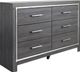 Signature Design by Ashley® Lodanna 4-Piece Gray Queen Upholstered Panel Bed Set-2