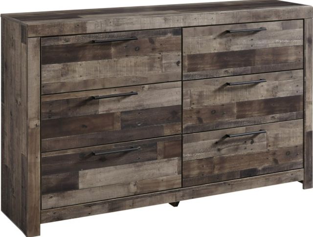 Benchcraft® Derekson 5-Piece Multi Gray Queen Storage Panel Bed Set-2