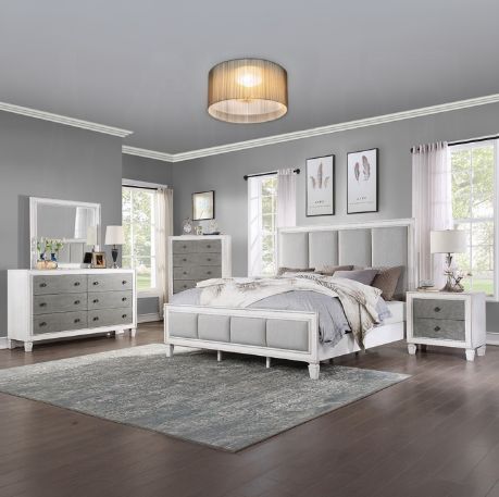 ACME Furniture Katia Rustic Gray/Weathered White Nightstand-1