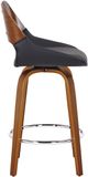 Inspire™ Hudson Swivel Black/Walnut 26" Counter Stool-2